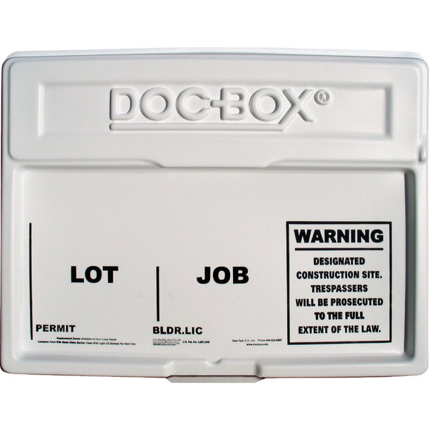 Doc-Box 21 In. x 27 In. x 4 In. Outdoor/Indoor Standard Posting Permit Box 10102
