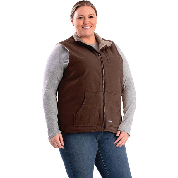 Berne Softstone Women's XL Tuscan Sherpa-Lined Vest WV15TSNR480
