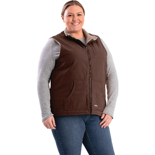 Berne Softstone Women's XL Tuscan Sherpa-Lined Vest WV15TSNR480