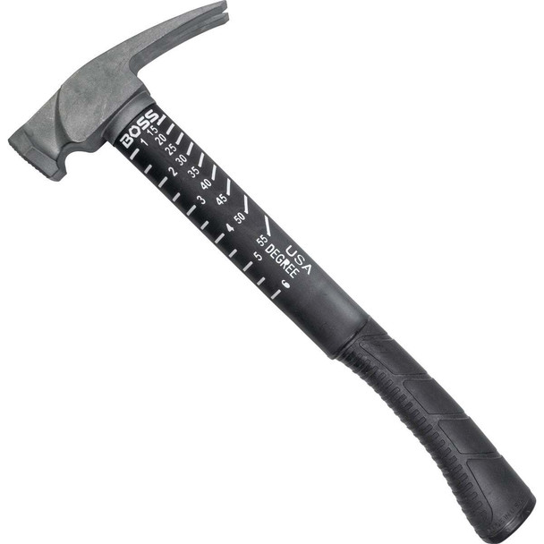 BOSS Hammer 14 Oz. Smooth-Face Framing Hammer with Fiberglass Handle BH14TIPFS