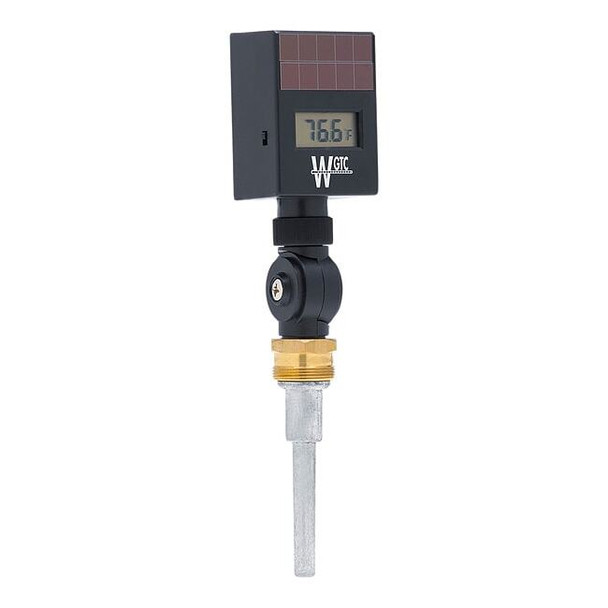 Wgtc Thermometer,Solar Light,3/4" NPT Thread AADHFC