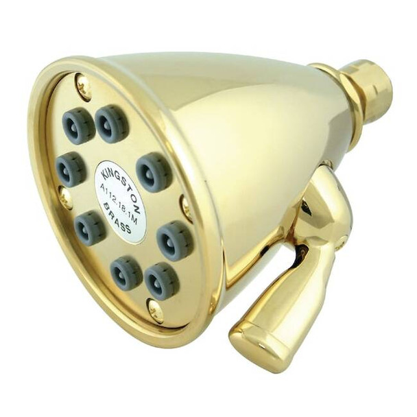Kingston Brass Shower Head, Polished Brass, Wall Mount K139A2