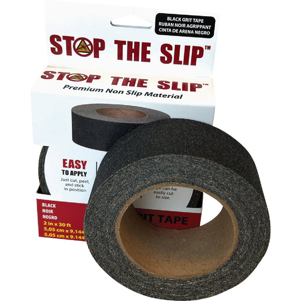 Stop The Slip 2 In. x 30 Ft. Black Non-Slip Grit Tape HTPG0230BP1