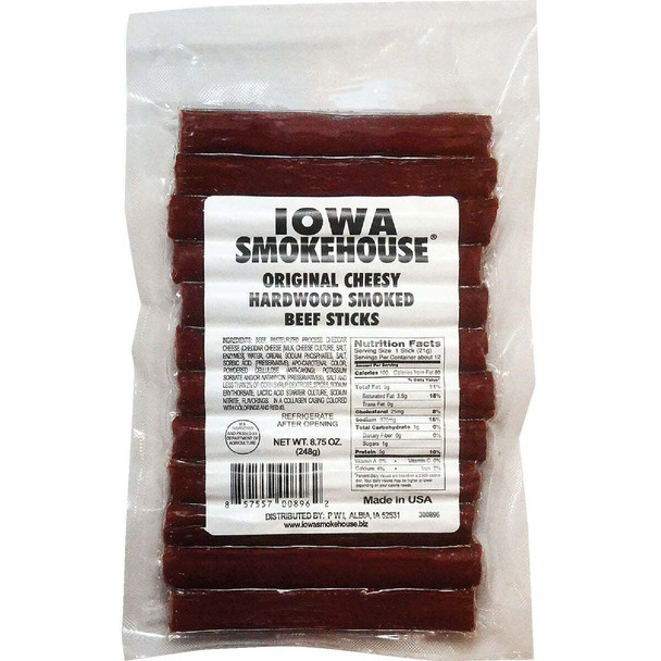 Iowa Smokehouse 8.75oz Orig Chssy Stick is-hsco Pack of 12