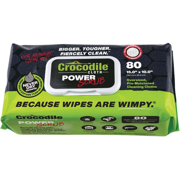 Crocodile Cloth PowerScrub Huge Scrubbing & Cleaning Cloth (80-Count) 6500-080