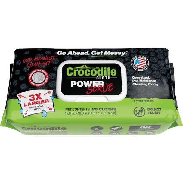Crocodile Cloth PowerScrub Huge Scrubbing & Cleaning Cloth (80-Count) 6500-080