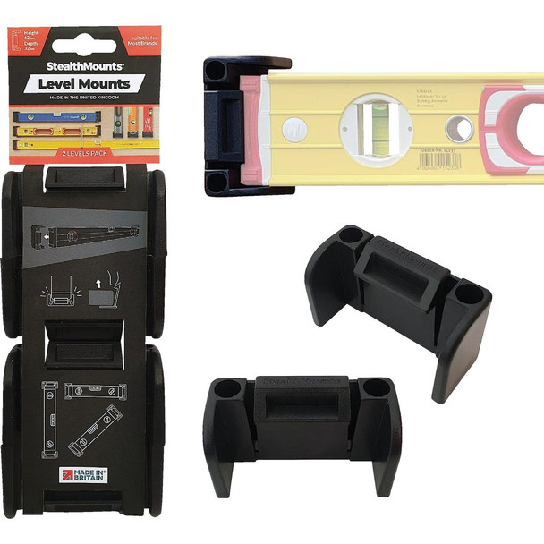 StealthMounts Universal Level Holders (2-Pack) OM-LM-BLK-2