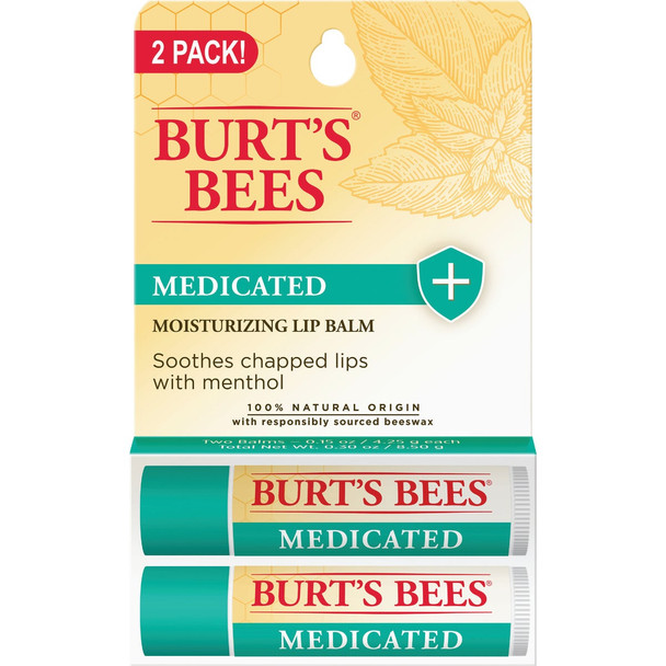 Burt's Bees 0.15 Oz. Medicated Lip Balm (2-Pack) 264789