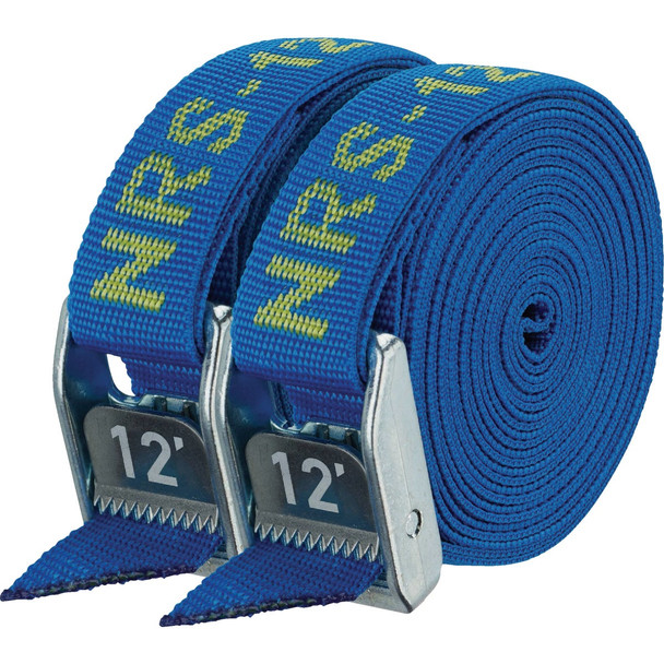 NRS 1 In. x 12 Ft. Iconic Blue Heavy Duty Tie-Down Strap (2-Pack) 60027.01.106