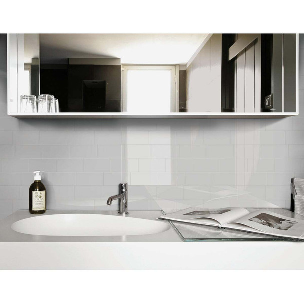 Emser Catch 3 In. x 6 In. Glossy Gray Ceramic Wall Tile (16.59 Sq. Ft./Case)