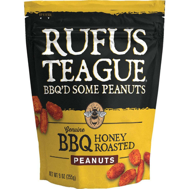 Rufus Teague 9 Oz. BBQ Honey Roasted Peanuts 1701 Pack of 12