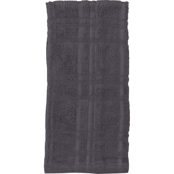 Kay Dee Designs Charcoal Solid Terry Kitchen Towel (2-Pack) R6440 Pack of 3