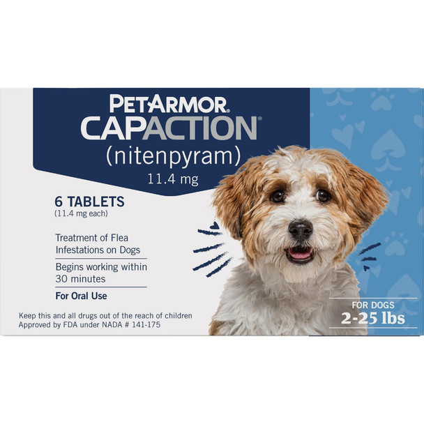 PetArmor CapAction 2 to 25 Lb. Dog Flea Tabs (6-Pack) 183148