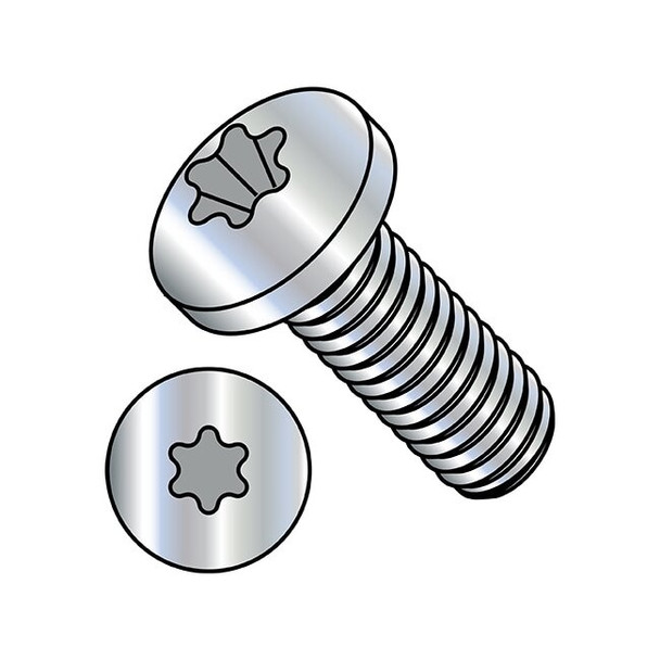 M4-0.70 x 8 mm Torx Pan Machine Screw, Zinc Plated Steel, 10000 PK