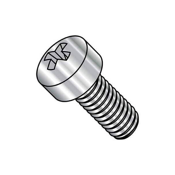 #8-32 x 3/4 in Phillips Fillister Machine Screw, Plain Steel, 4000 PK