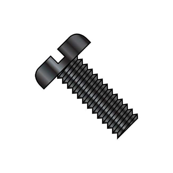 #2-56 x 5/16 in Slotted Pan Machine Screw, Black Oxide Steel, 10000 PK