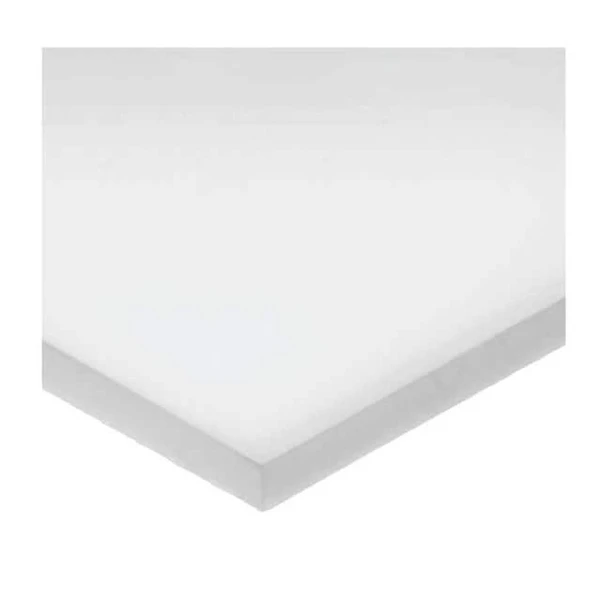 White UHMW Polyethylene Rectangle Stock 48" L x 3" W x 3/8" Thick