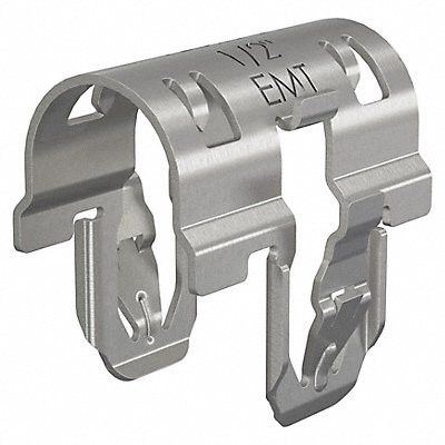 Dakota Systems EMT Condiut Clamp,Spring Steel,1/2",Gray DS-CC-12EMT-PT/100