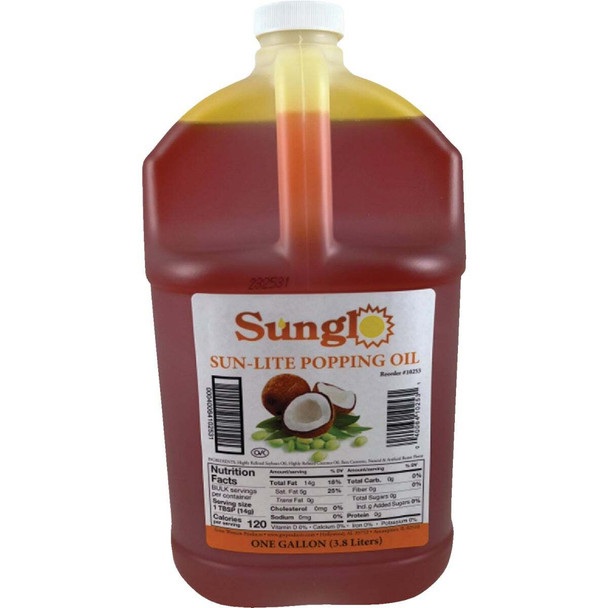 Sunglo Sun-Light 1 Gal. Popcorn Popping Oil 10253 Pack of 4