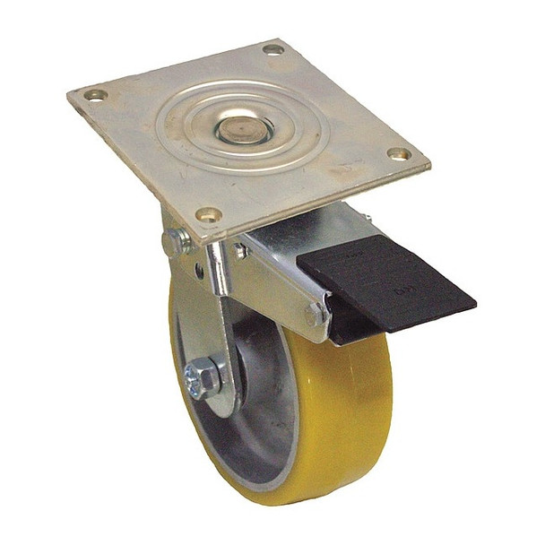 Manufacturer Varies Plate Caster,Swivel,Polyurethane,6 1/2"H P21S-UA050R-15-TBF