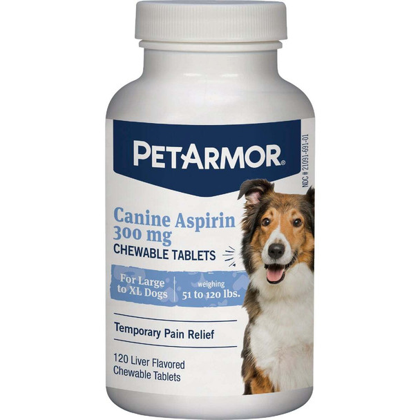 PetArmor 51 to 120 Lb. Canine Aspirin Tablets (120-Pack) 101433