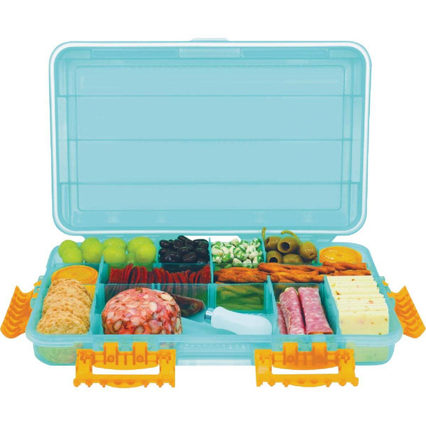 SubSafe Charcuterie Safe Light Blue & Neon Orange Food Storage Set CHO