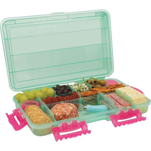 SubSafe Charcuterie Safe Seafoam Green & Hot Pink Food Storage Set CHS