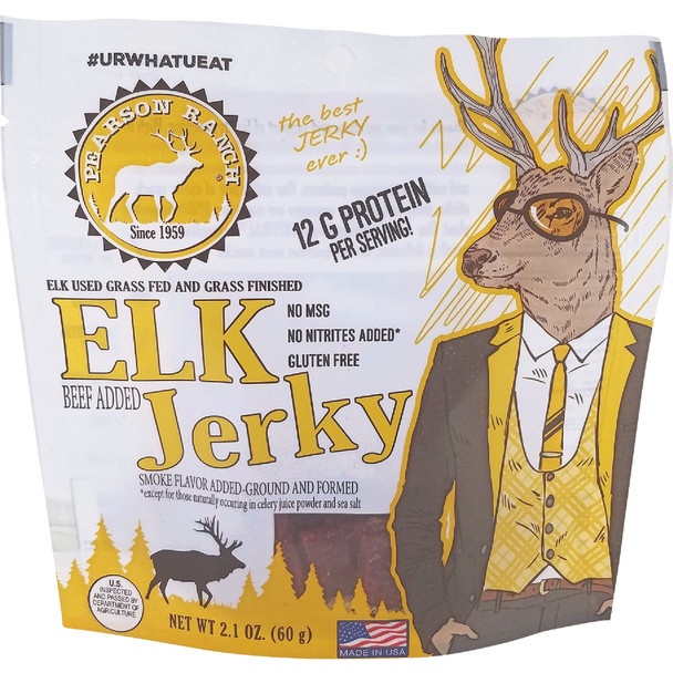 Pearson Ranch Jerky 2.1 Oz. All-Natural Elk Jerky EJ2-C Pack of 12
