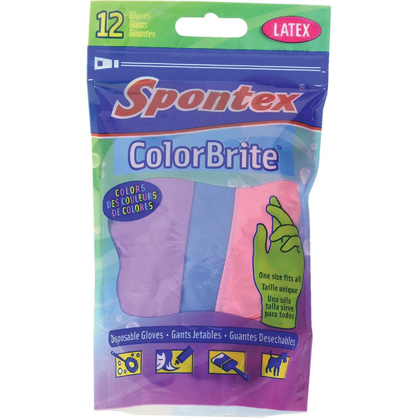 Spontex ColorBrite Disposable Gloves (12-Pack) 76154