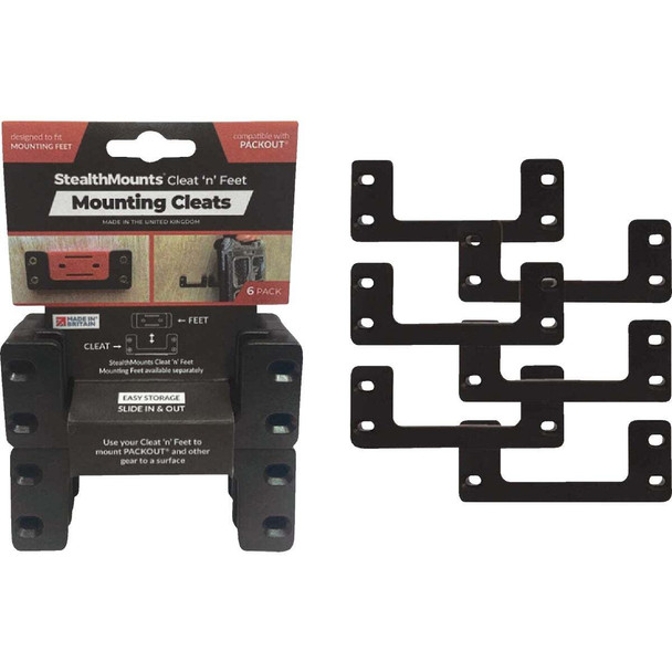 StealthMounts 6pk Milw Packout Cleats OM-CL-BLK-6