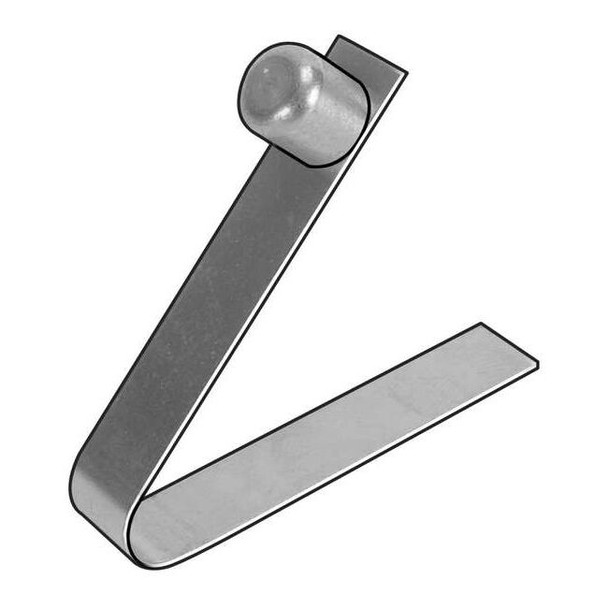 Snap Button, 1.12 in Max Tubing ID, 18-8 Stainless Steel, Plain Finish, 5 PK