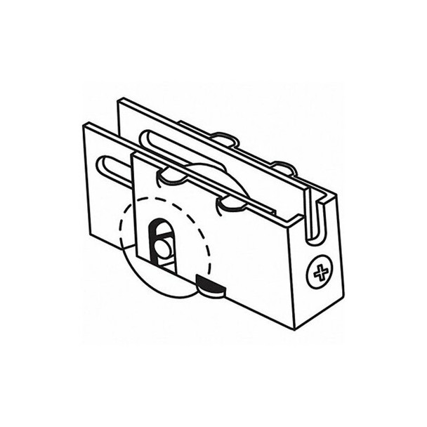 Manufacturer Varies Patio Door Roller Assembly 2-1/2"L, Steel Plated 9-273