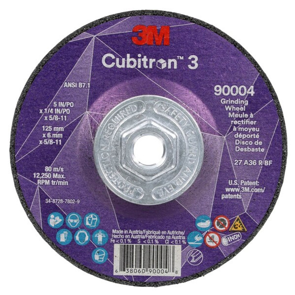 3m Cubitron Depressed Center Grinding Wheel,36 Grit 90004 3m Cubitron Depressed Center Grinding Wheel,36 Grit 90004
