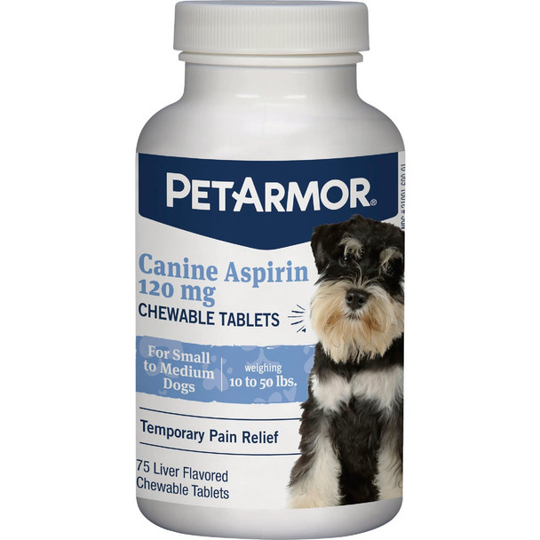 PetArmor 10 to 50 Lb. Canine Aspirin Tablets (75-Pack) 101432