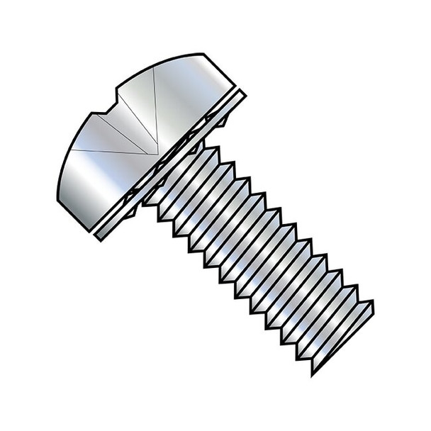 #10-32 x 3/4 in Phillips Pan Machine Screw, Zinc Plated Steel, 4000 PK
