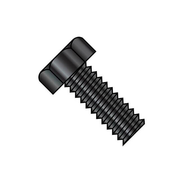#10-32 x 1/2 in Hex Hex Machine Screw, Black Oxide Steel, 7000 PK