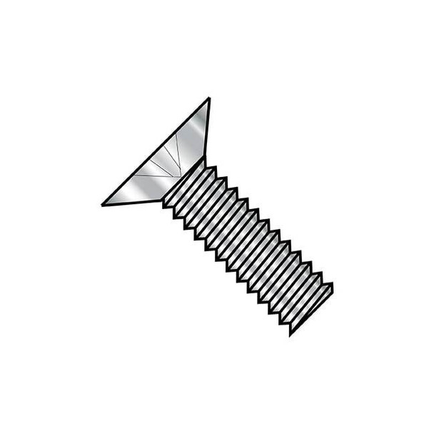 #10-24 x 5/16 in Phillips Flat Machine Screw, Plain Stainless Steel, 2000 PK
