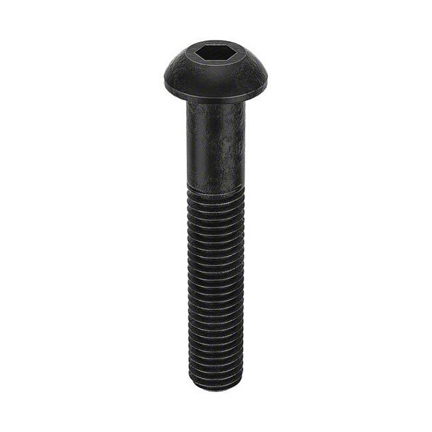 M10-1.50 Socket Head Cap Screw, Button, Black Oxide Steel, 45 mm Length, 50 PK