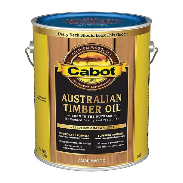 Cabot Stain,Amberwood,Toned Flat,1 gal. 140.0019457.007
