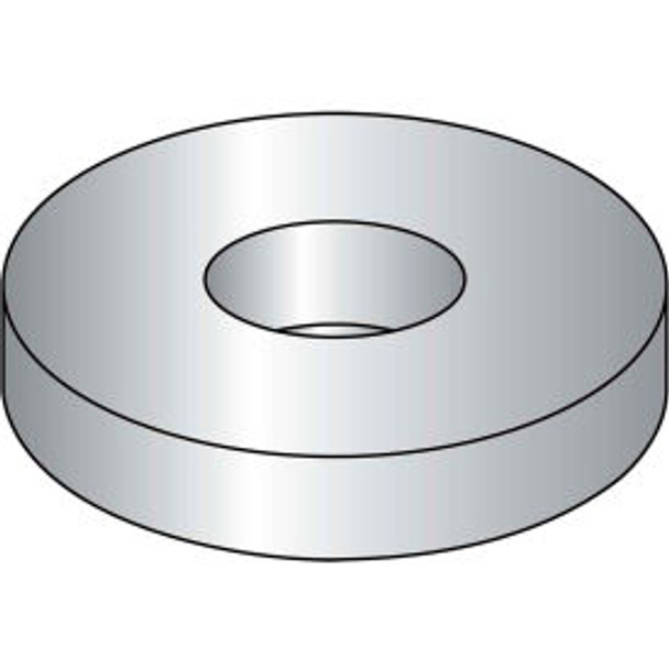 Flat Washer - 1/4"" - Low Carbon Steel - Zinc Clear CR+3 - USS - Pkg of 100 - BB