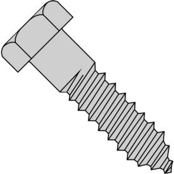 Hex Lag Screw - 3/8-7 x 1-1/2"" - Low Carbon Steel - Zinc CR+3 - Pkg of 50 - Bri
