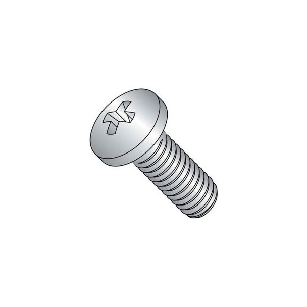 Machine Screw M4 x 0.7 x 8mm Phillips Pan Head Class 4.8 Steel Zinc DIN 7985A Pa
