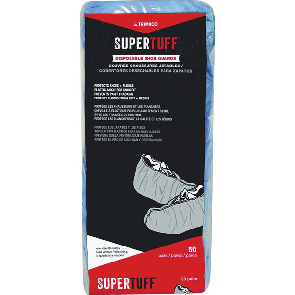 Trimaco SuperTuff Blue Slip Resistant Poly Shoe Guard (50-Pair) 54350