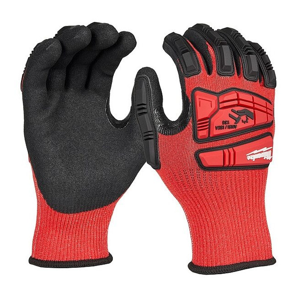 Work Gloves, Cut Level A3 ,Dipped ,Nitrile ,Sandy ,L 1 PR