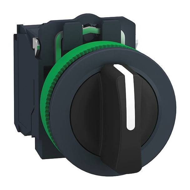 Schneider Electric Selector Switch, 3 Pos, 30 mm, Black XB5FD53