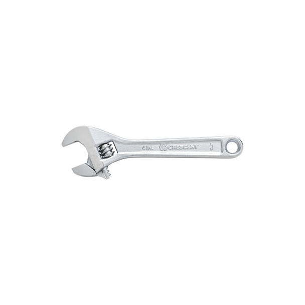 Adjustable Chrome Wrench, 8 in OAL, 1-1/8 in Opening, Chrome Plated