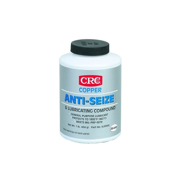 Copper Anti-Seize and Lubricating Compound, 16 oz Brush Top Bottle Pack of 12