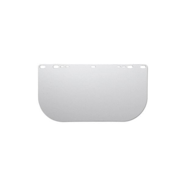 F20 Polycarbonate Faceshield, 8154LBPYCB, Uncoated, Clear, Unbound, 15.5 in L x 8 in H Pack of 36