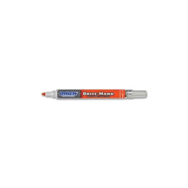 BRITE-MARK® Medium Permanent Paint Marker, Valve Action, Orange Pack of 12