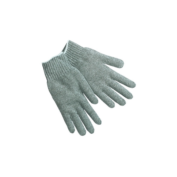 Knit Gloves, Large, Hemmed, Heavy Weight, Gray Pack of 12